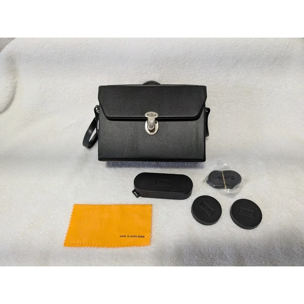 Sears Binoculars 7x35mm Wide Angle 500 ft @ 1000 yds, Black Vintage w/ case